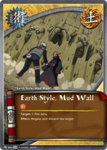 Earth Style, Mud Wall J-848 Naruto trading card