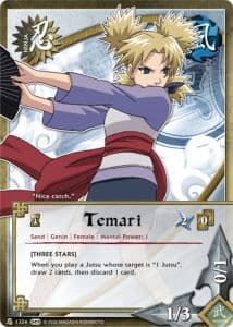 Temari N-1255 Naruto trading card