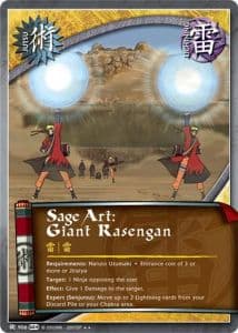 Sage Art: Giant Rasengan J-883 Naruto trading card