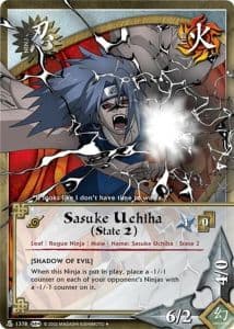 Sasuke Uchiha (State 2) N-1286 Naruto trading card