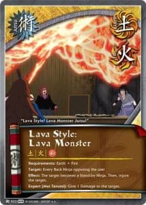 Lava Style: Lava Monster J-900 Naruto trading card