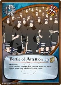 Battle of Attrition M-829 Naruto trading card