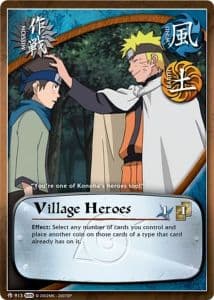 Village Heroes M-852 Naruto trading card