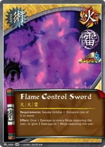 Flame Control Sword J-986 Naruto trading card