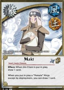 Maki C-065 Naruto trading card