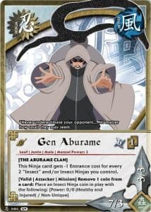 Gen Aburame N-1598 Naruto trading card