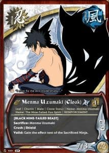 Menma Uzumaki (cloak) N-1625 Naruto trading card