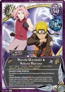 Naruto Uzumaki & Sakura Haruno N-1634 Naruto trading card