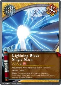 Lightning Blade Single Slash J-1033 Naruto trading card