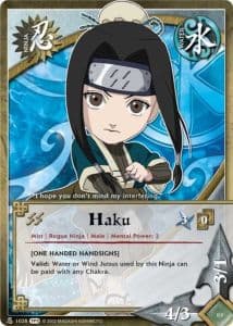 Haku N-1731 Naruto trading card