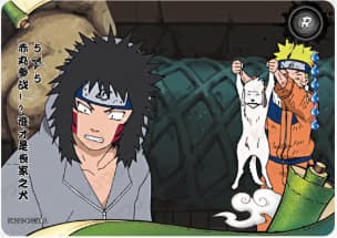 Akamaru joins the ba NRZ07-R-050 Naruto trading card